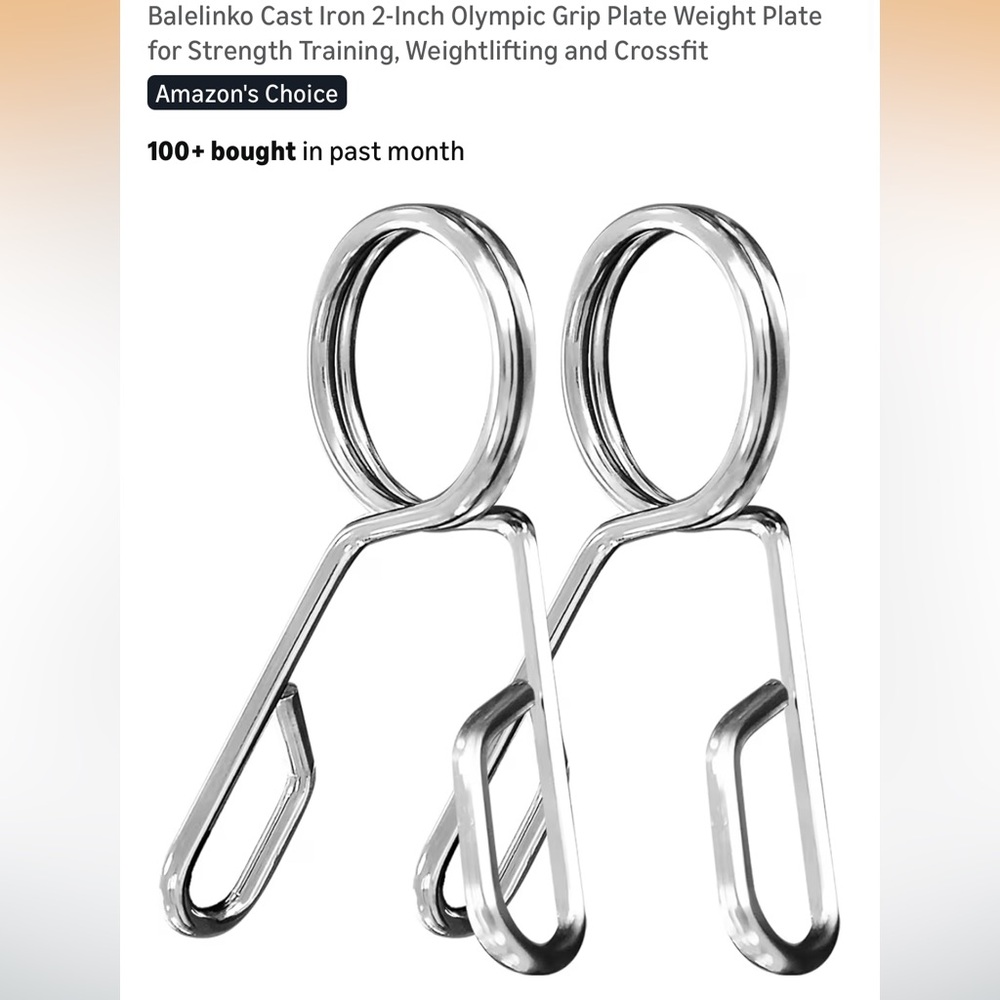 2 pc barbell clamps 2 inch weight clips